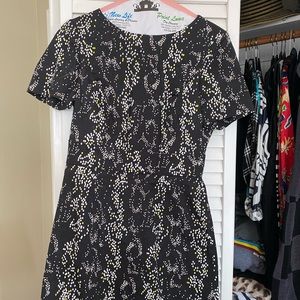 French connection cotton back zip dress